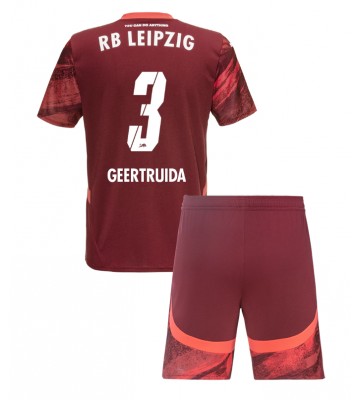 RB Leipzig Lutsharel Geertruida #3 Segunda Equipación Niños 2024-25 Manga Corta (+ Pantalones cortos)